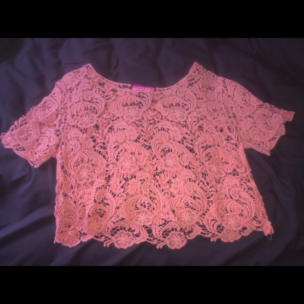 Lace pink top